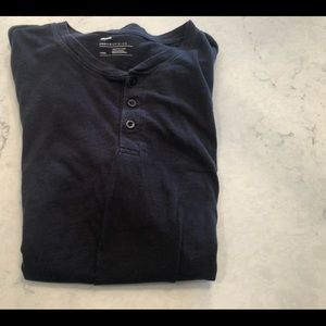 Short sleeve Henley, black